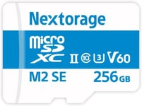 Carte Mémoire Japona Uhs-Ii Microsdxc U3 V60 256 Go, Lecture 280 Mo/S, Écriture Imale 190 Mo/S Nx-M2Se256G/Ine