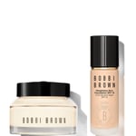 Bobbi Brown 24-hour Hydration Duo - Vitamin Enriched Face Base & Foundation Bundle (Various Shades) - Neutral Porcelain