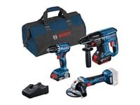 Bosch Akkusæt 18V Gsr/Gbh/Gws 2X4ah M/Bag