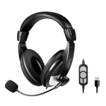 LogiLink Headset Stereo, with Microphone, USB, black