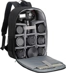 TARION Camera Backpack Waterproof Case Bag with Laptop Compartment and Rain Cove