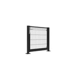 Portillon pour cloture grillagée Axyle noir H.100 cm