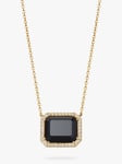 Astley Clarke Black Onyx Pendant Necklace, Gold/Black