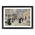 Big Box Art Jean-Francois Raffaelli The Boulevard Framed Wall Art Picture Print Ready to Hang, Oak A2 (62 x 45 cm)