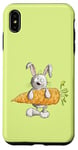 Coque pour iPhone XS Max Lapin Gris Amusant Design Mignon Avec Carotte