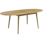 Table ovale 6/8 personnes extensible en bois clair 170/200 cm - eddy