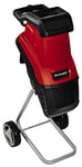 Einhell Broyeur de végétaux à lames GC-KS 2540 (2 500W, Régime 3800 trs/min, sac de de ramassage 50L) Livré avec un sac et poussoir, Rouge/Noir