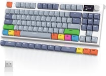 X ATTACK SHARK K86PRO GASKET CLAVIER GAMER MECANIQUE SANS FIL, APEX PRO TKL CLAVIER DE JEU, 2.4G/BLUETOOTH/USB-C, ÉCRAN COULEUR TFT, ÉCLAIRAGE RVB, HOT SWAPPABLE INTERRUPTEUR LINÉA[KEY230261]