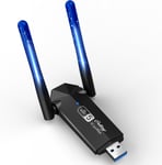 Cle WiFi Puissante AC1300Mbps Adaptateur,USB 3.0 Double Bande Dongle WiFi 2.4G/5GHz,Compatible avec Windows 11/10/8/7/xP,Mac OS x.[Y252]