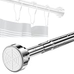 Newaner Tringle à rideau de douche, sans perçage, tringle télescopique à clipser, pour cadre de porte, rideau, barre de douche, baignoire, tringle à vêtements, armoire extensible et clipsable, 85 à