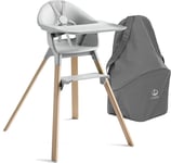 Stokke Clikk™ Høystol inkl. Oppbevaringsveske, Cloud Grey