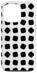 Coque pour iPhone 13 Pro White Black Cushion Shape Rounded Square Lozenge Pattern