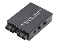 DIGITUS Professional DN-82124 - Convertisseur de support - 1GbE - 1000Base-SX - SC multi-mode / mode unique SC - jusqu'à 20 km - 850 nm / 1310 nm