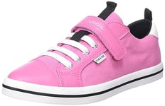 Geox Jr Ciak Girl Sneaker, Dk Pink, 7.5 UK Child