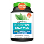 Zenwise, Digestive Enzymes (Enzymes Digestives), 180 Capsules, Végétarien, Sans Gluten, Sans Soja, Sans OGM