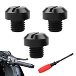 Getyjoe Lot de 3 Bouchon Retroviseur Moto M10, Bouchons d'Obturation de Miroir de Moto, 2x Clockwise 1x Counterclockwise +1pcs Tournevis