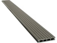 Lot de 3 lames de terrasse composite alvéolaires  Long: 2,4m  surface 1m²  Ardoise