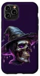 Coque pour iPhone 11 Pro Purple Witch Skull Graphic For Women And Halloween Lover