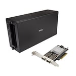 StarTech.com Adaptateur réseau Thunderbolt 3 à 2 ports fibre optique 10 Gigabit Ethernet SFP+ ouvert - Boîtier et carte (BNDTB210GSFP)