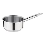 Vogue Stainless Steel Saucepan 70X140mm Cookware Casserole Cool Grip Handle, Silver