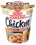 NISSIN - Nouilles Japonaises- Saveur Tasty Chicken-1 carton de 8 cups de 63g