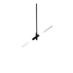 Roll & Hill - Agnes Pendant 2 lights LED Straight-cut, Black - Pendellampor - Lindsey Adelman - Svart