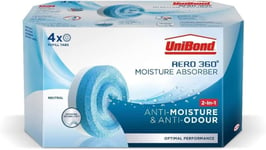 Unibond Aero 360° Pack of 4x 450G Tablets Moisture Absorber-Neutral Refills UK,