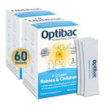 Optibac Probiotics Babies & Children - Probiotic for Immune System Support with Vitamin D Booster & 3 Billion Bacterial Cultures - 60 Sachets