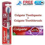 Colgate 360 Max White Expert Whitening Sonic Power Battery Toothbrush +Toothpast