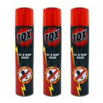 3 x 300ml Fly Wasp Spray Control Flying Insects Mosquitos Moths Houshold Indoor