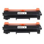 2 Black Laser Toner Cartridges for Brother DCP-L2530DW, HL-L2350DW, MFC-L2710DN