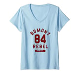 Womens Footloose Bomont Rebel 84 Logo V-Neck T-Shirt