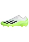 adidas Unisex X CRAZYFAST.3 LL FG Football Shoes (Firm Ground), FTWR White/core Black/Lucid Lemon, 12 UK