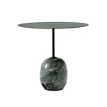 &Tradition - Lato Table LN9, Oval 40 x 50 cm, Deep Green/Verde Alpi Marble - Småbord & sidobord - Luca Nichetto - Grön - Metall/Sten