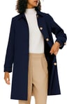 Orolay Femme Trench-Coat Coupe-vent Mi-Long Manteau avec Ceinture Marine S