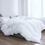 D & G THE DUCK AND GOOSE CO Feather Down Duvet 13.5 Tog, Down Proof Cotton Cover, Winter, 200x200cm