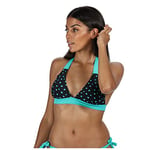 Regatta Women Flavia' Halter Neck Bikini String Top Swimwear - Navy Dot, Size 14