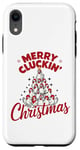 iPhone XR Merry Cluckin' Christmas Funny Chicken Lovers Farm Xmas Case