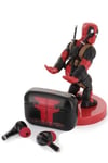 Cable Guys Buds Pro Bundle - Marvel Deadpool Buds Pro Bundle Wireless Earbuds Small Tech Accessories & Phone Holder/Stand for Phone (iPhone, Samsung, Google Pixel)