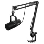 FDUCE SL40+ dynamic podcast microphone,USB/XLR microphone kit for podcasting,gaming&streaming,Boom Arm Stand Dynamic Mic,Built-in headphone output,mute button,gain button