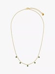 Orelia Swarovski Crystal Heart Multi Drop Station Necklace, Gold/Emerald