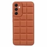 SKALO Samsung A15 5G Puffer Bumper TPU-suojakuori - Ruskea