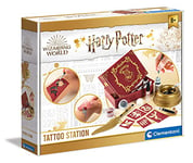 Clementoni - Harry Potter : Station de Tattouage - Kit de Tatouage Temporaire - Inclus Pochoirs + Pinceau + Paillette - Loisir Créatif Enfant - Développe la Créativité - Dès 7 Ans - 18671