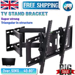 TV Wall Bracket Mount Tilt Swivel For 42 43 48 49 50 55 58 60 65 70 80" inch UK