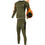 MEETYOO Ensemble de sous-Vêtements Thermiques Homme, Sport Base Layer Maillot Manches Longues Pantalon Quick Dry Sou Vetement pour L'entraînement Ski Running Randonnée