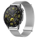 Huawei Watch GT 4 46mm Milanese Klokkerem - Sølv