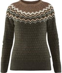 Fjällräven Övik Knit Sweater W, 662 Dam ulltröja, 662 - Deep Forest