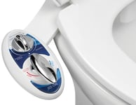 Buse binaire auto-nettoyanteLuxe Bidet Neo 320 - Accessoire de bidet à fixation mécanique non électrique pour eau chaude et froide (Bleu et blanc)