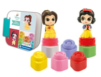 Clementoni - 17843 - Soft Clemmy Disney Princess Playset - Soft Building Blocks,