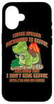 Coque pour iPhone 16 Coffee Spelled Backwards Is Eeffoc Funny T-Rex Dinosaur Dino